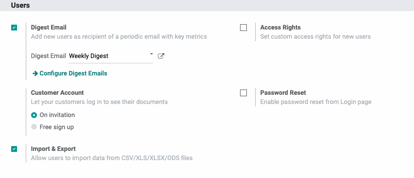 Odoo image and text block