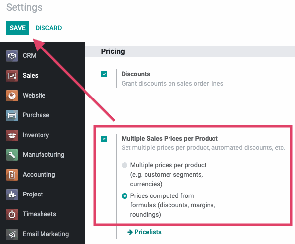 Odoo image and text block