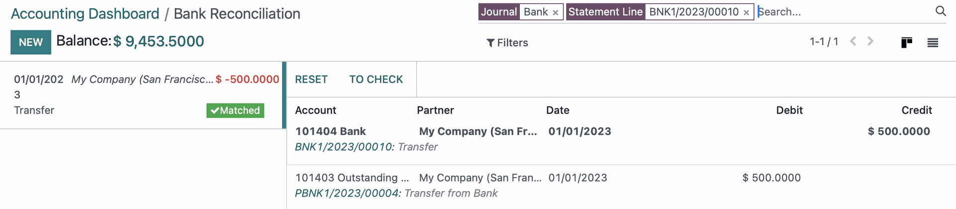 Odoo Accounting: Bank Reconciliation