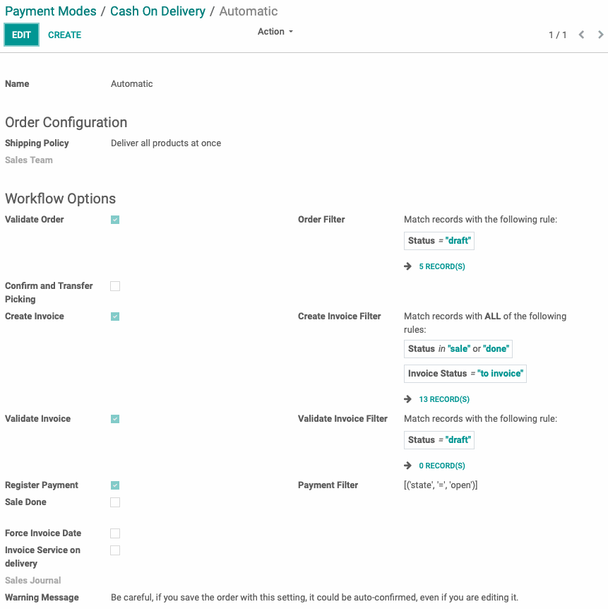 Odoo image and text block