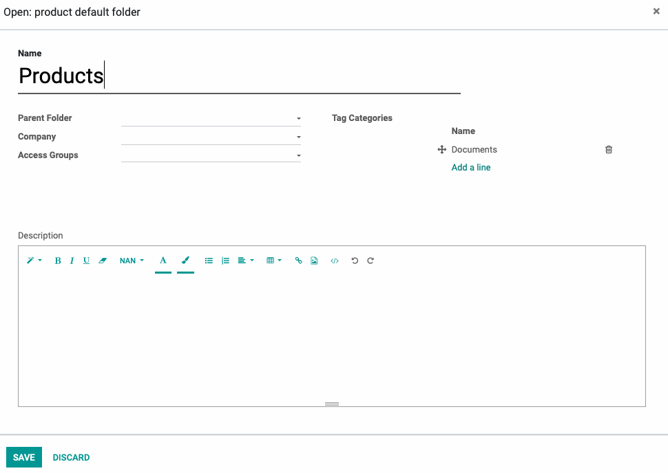 Odoo image and text block