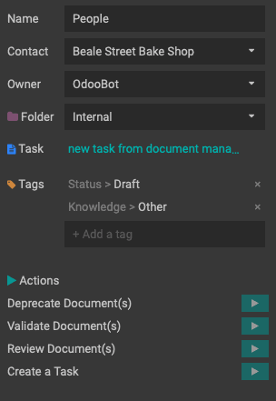 Odoo image and text block