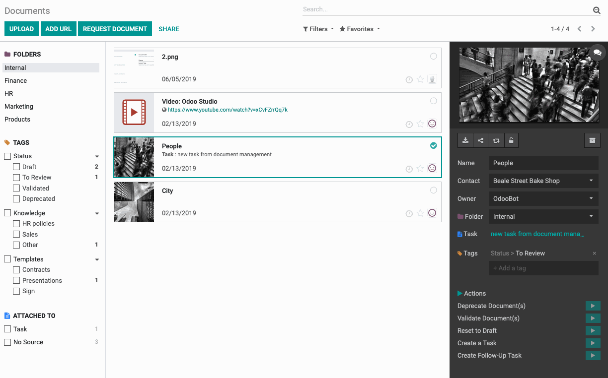 Odoo image and text block