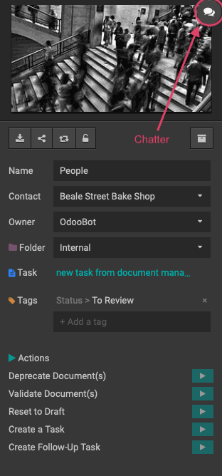 Odoo image and text block