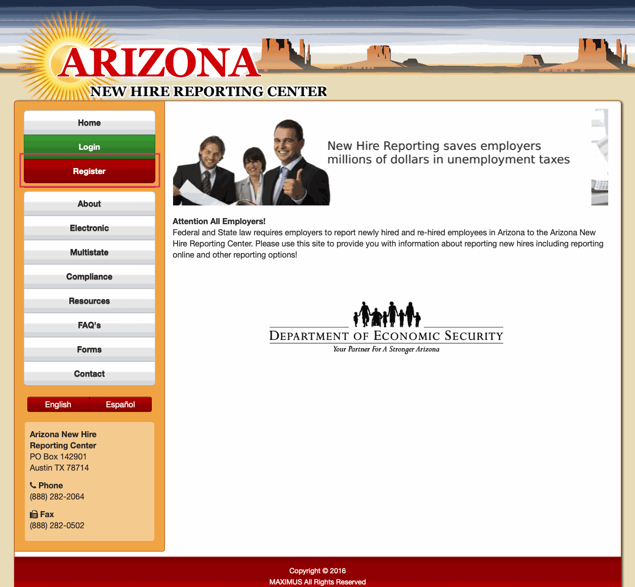 USA State Payroll Rates + Resources State of Arizona New Hire Reporting