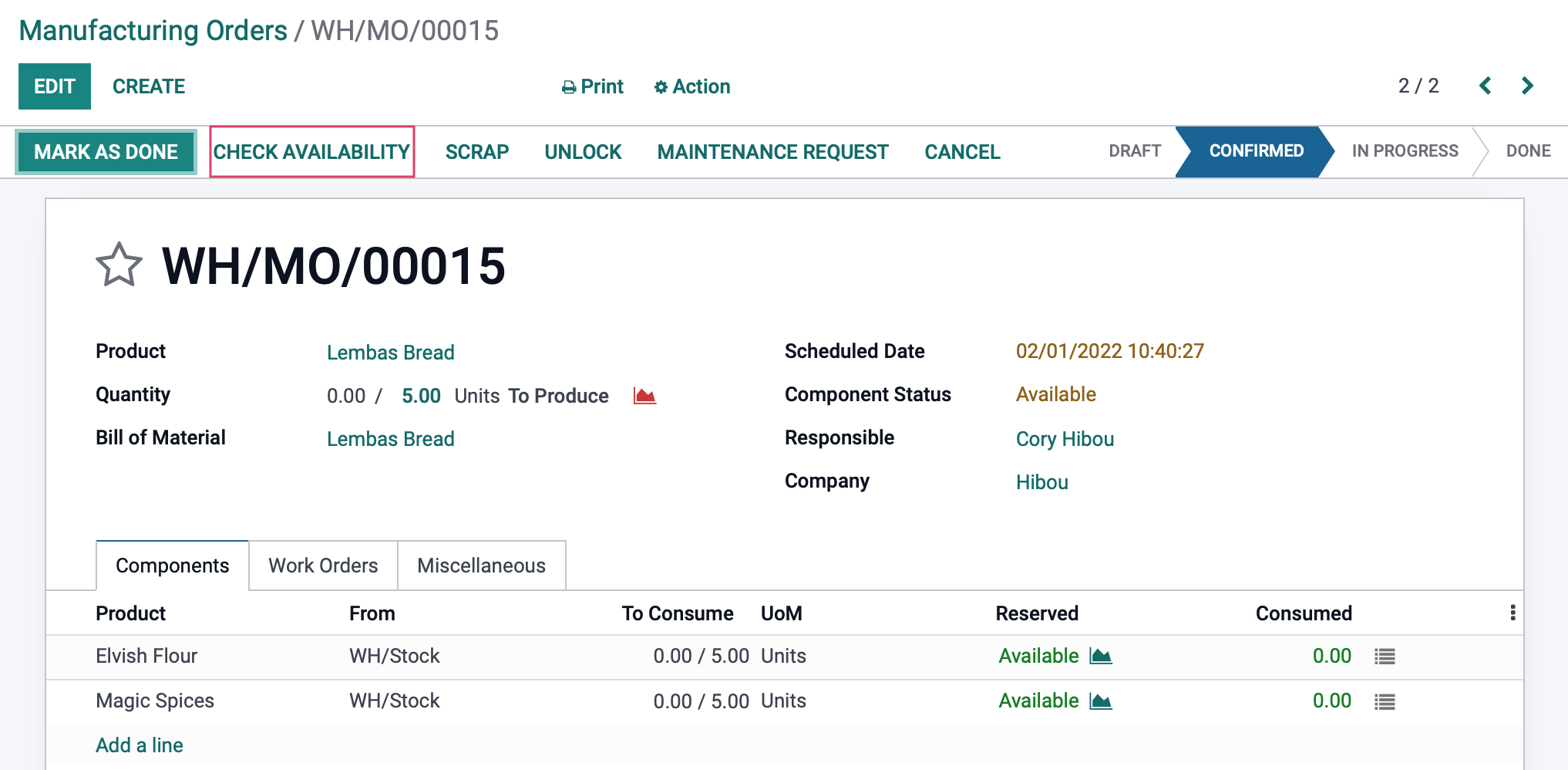 Odoo image and text block