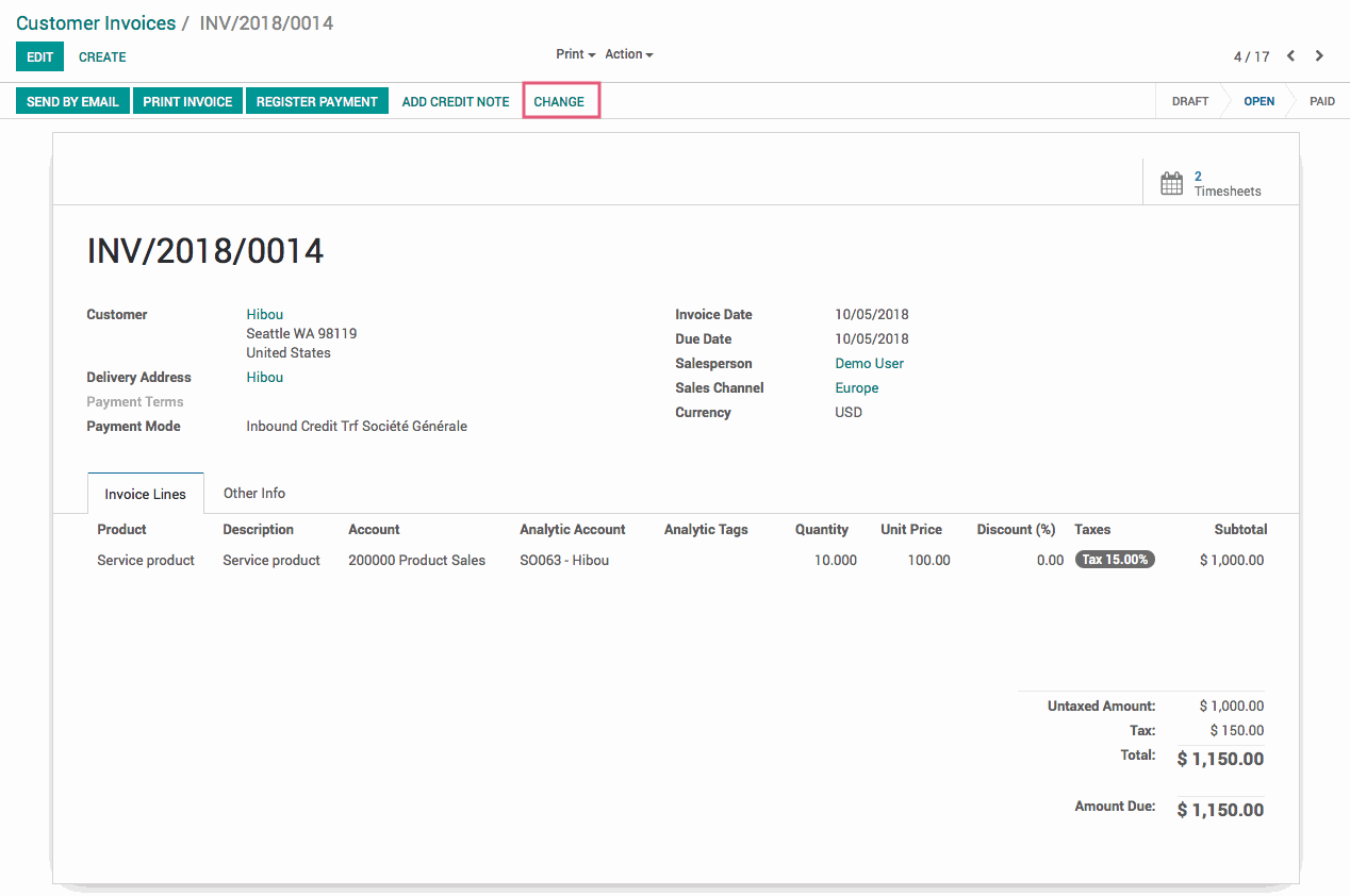 How to invoice the shipping cost to the customer? — Odoo 17.0